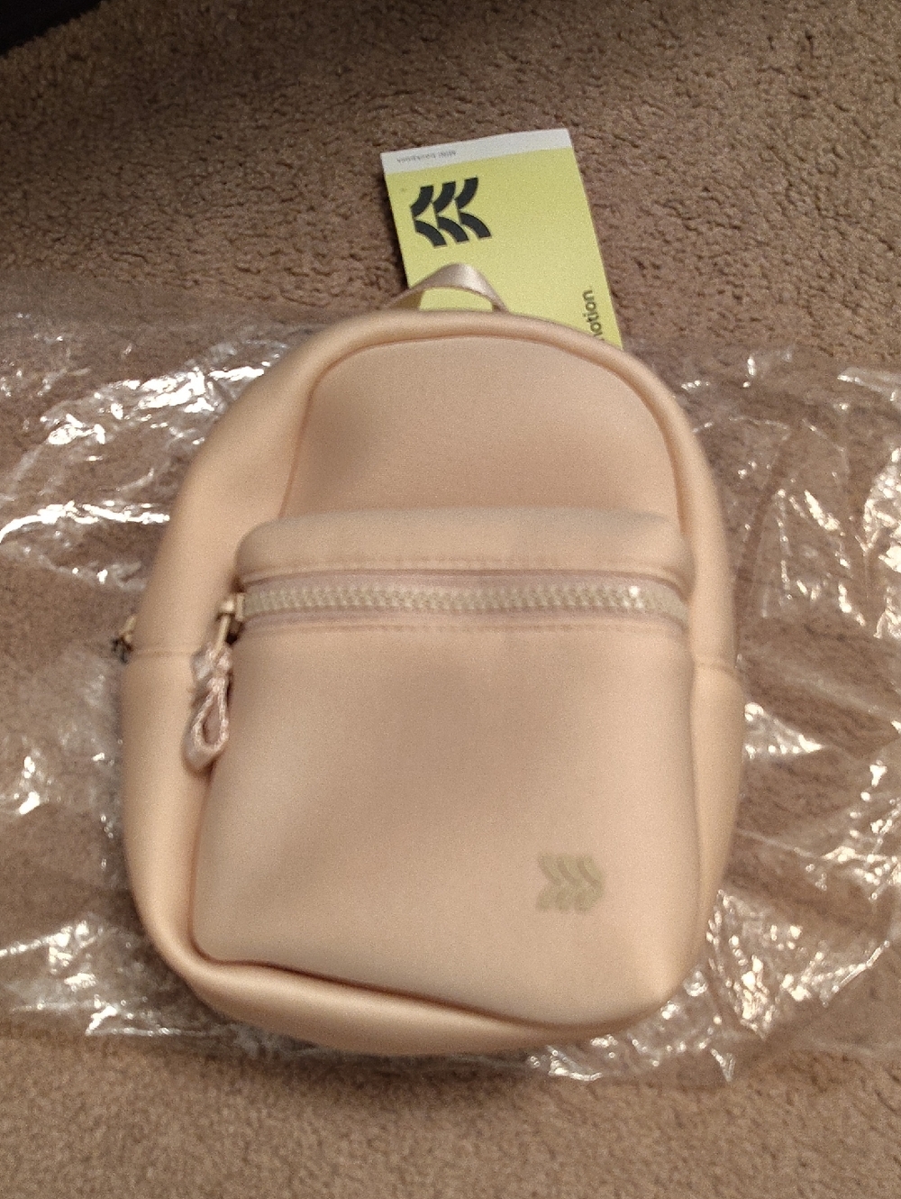 Mini Cream Backpack Crossbody Bag